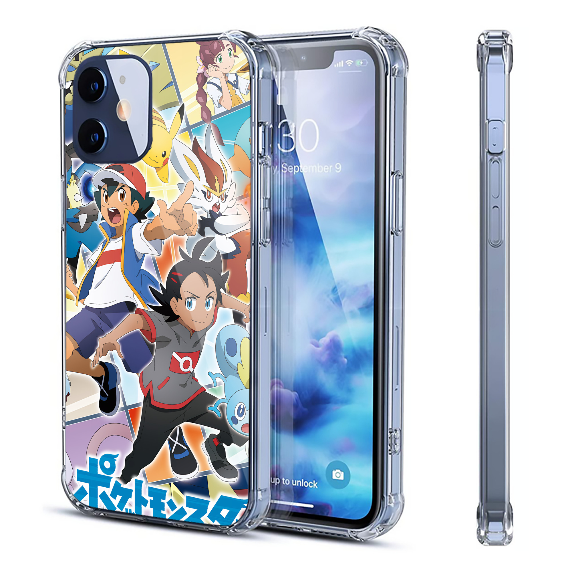 （画像用） ポケットモンスター Pokémon 【iPhone 12シリーズ対応】透明スマホケース（クリアソフトケース）